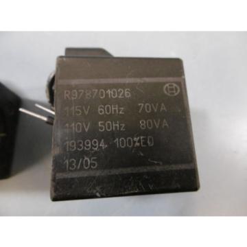 Lot Canada Dutch Of 2 Bosch Rexroth R978701026 Solenoid Coil 50/60HZ