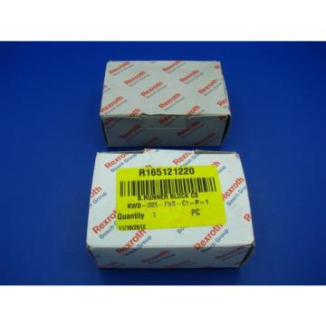 Bosch Japan India Rexroth (Star) Runner Block  (Lot of 2)  R165121220 (1651-212-20) NEW