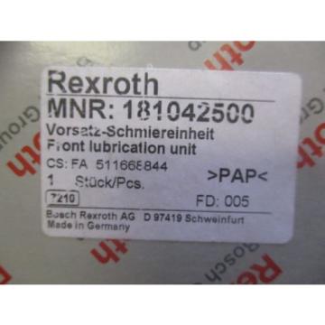 NEW Italy India REXROTH FRONT LUBRICATION UNIT 181042500