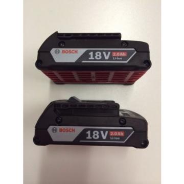 New 2 (two) Pack Bosch BAT612 18V 18 Volt Li-Ion Newest 2.0Ah Battery SlimPack