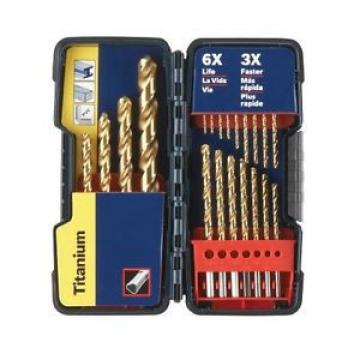 Bosch 21-Piece Titanium Coating Twist Drill Bit Set w/ Plastic Case Hand Tool NE