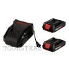 Bosch BC660 14.4v-18v Litheon Charger and 2 BAT609 18v Litheon Batteries - NEW #1 small image