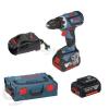 Bosch cordless drill GSR 18 V-60 C 2x 5Ah Li Ion Battery L-Box 06019g1101 #1 small image