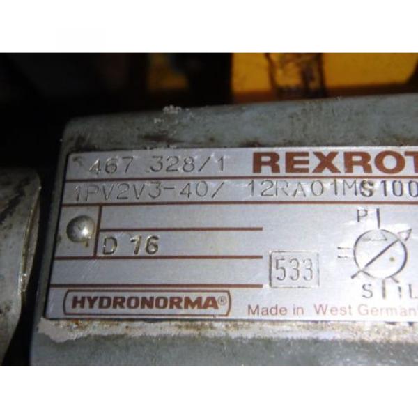 Rexroth Korea Canada Hydronorma Pump_1PV2V3-40/12RA01MS100 w/Motor #4 image