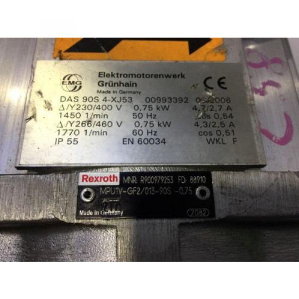 EMG India Greece ELEKTROMOTOR + REXROTH INNENZAHNRAD PUMPE /// DAS 90S 4-XJ53 + PGF2-22/013LN #5 image