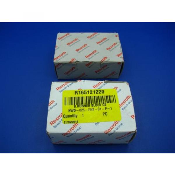 Bosch Japan India Rexroth (Star) Runner Block  (Lot of 2)  R165121220 (1651-212-20) NEW #1 image