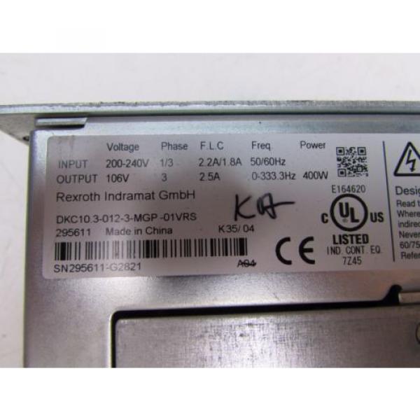 REXROTH France Dutch INDRAMET ECODRIVE Cs DKC10.3-012-3-MGP-01VRS XLNT USED TAKEOUT M/OFFER!! #6 image