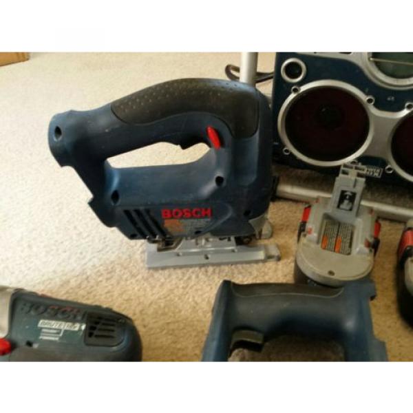 8pc Bosch 18v Cordless Combo Drill Circular Saw Radio Impact Jig 2 Sawzall #4 image