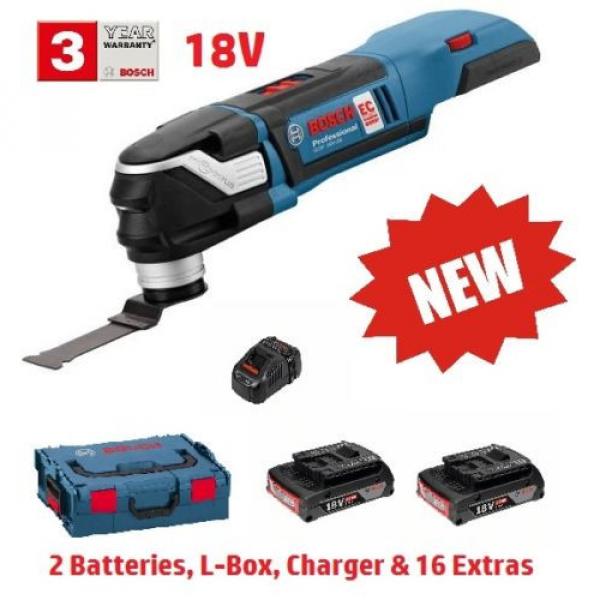 new Bosch GOP18V-28 Cordless Multi-Tool L-Boxx + Extras 06018B6070 3165140842617 #1 image