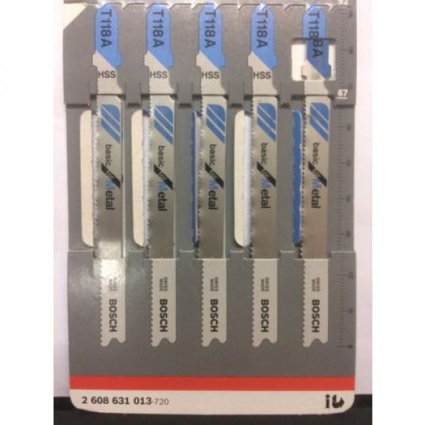 BOSCH JIG SAW BLADE T118A for Metal 1.1-1.50 mm. HSS Swiss Made pack sale (5pcs) #3 image