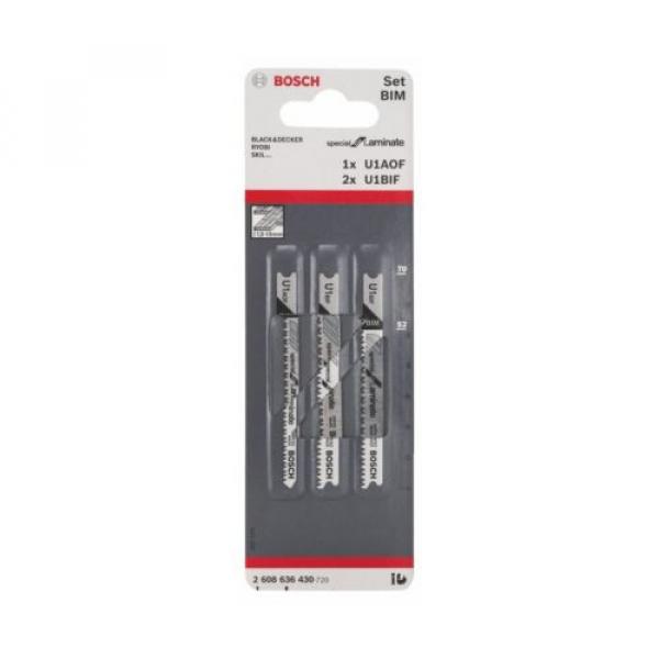 Bosch Laminate Jigsaw Blades (2 x U1 BIF 1 x U1 AOF) #2 image