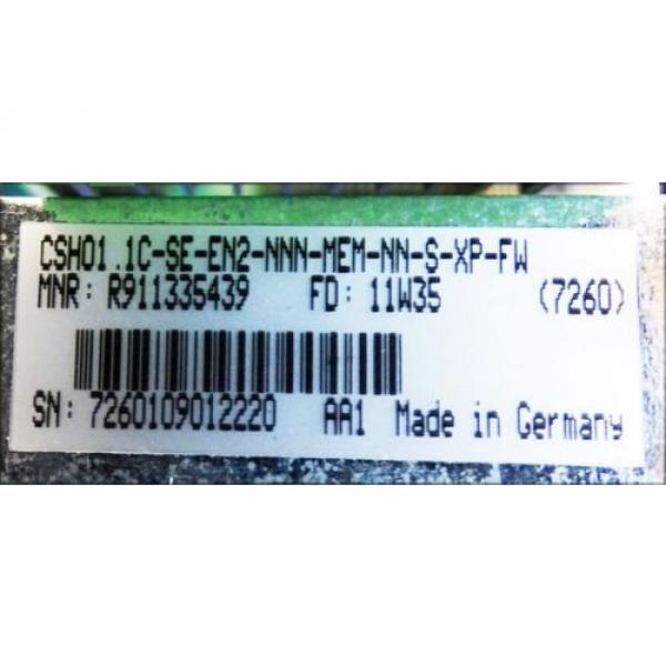 Rexroth India Germany CSH01.1C-SE-EN2-NNN-MEM-NN-S-XP-FW  R911335439 *used* #2 image